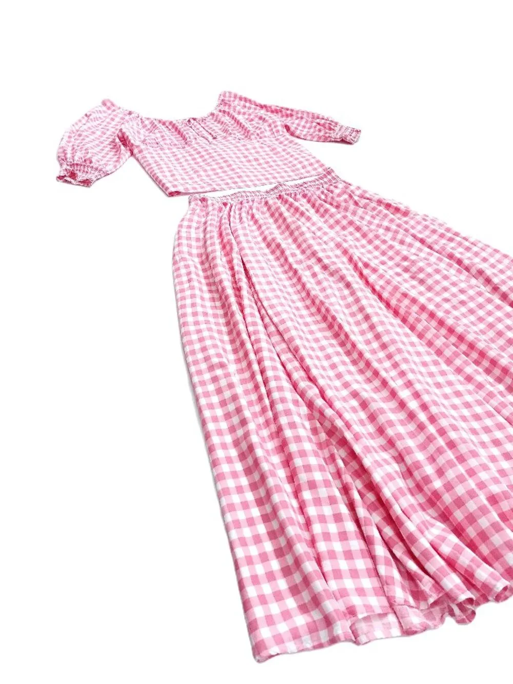 CATO Plus Size Gingham Coordinates Set (two-piece)